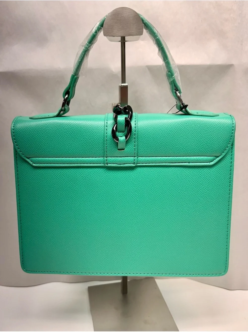 Badgley Mischka Mint Green Vegan Leather Studded Top-Handle Satchel NWT